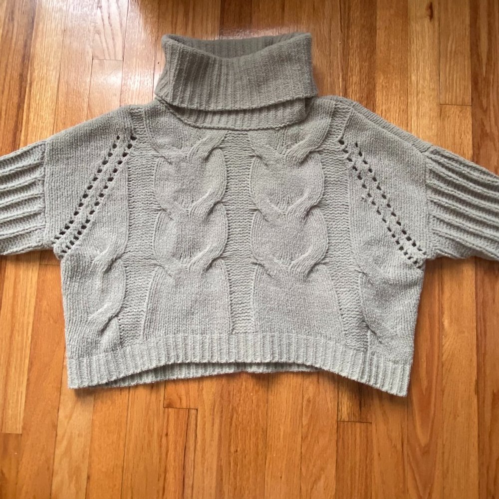 Moon and Madison Cropped Turtle Neck Sweater